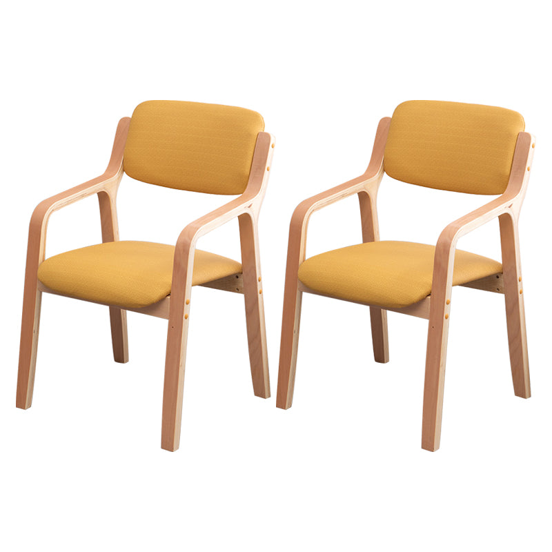 Scandinavian Home Arm Chair Wood Open Back Upholstered Dining Room Chair