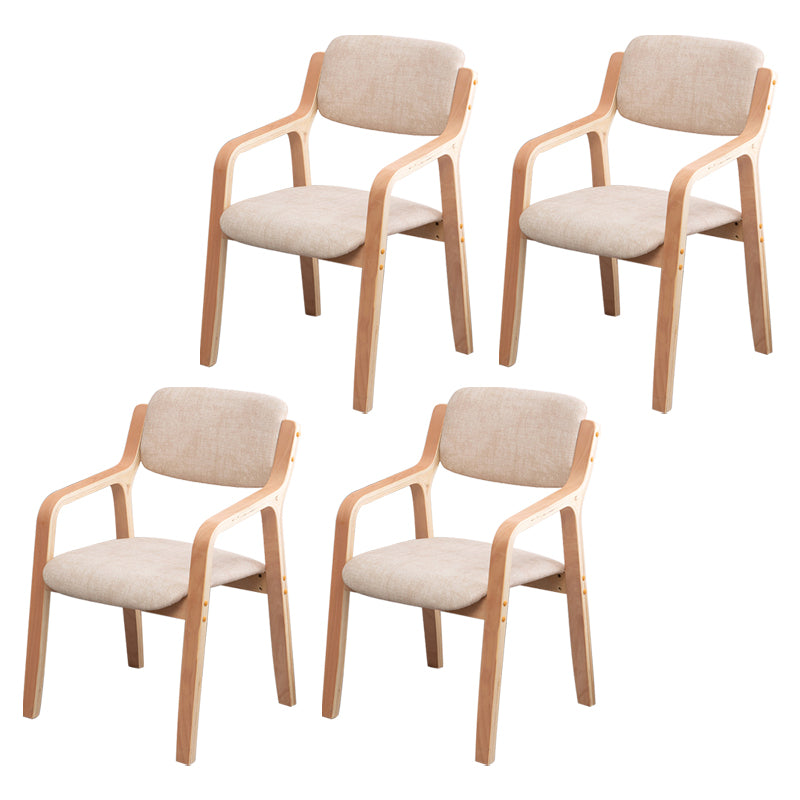 Scandinavian Home Arm Chair Wood Open Back Upholstered Dining Room Chair