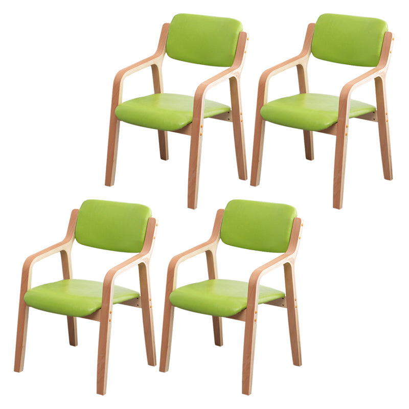 Scandinavian Home Arm Chair Wood Open Back Upholstered Dining Room Chair