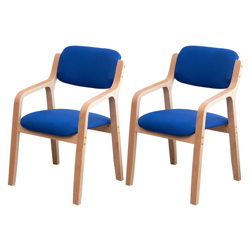 Scandinavian Home Arm Chair Wood Open Back Upholstered Dining Room Chair