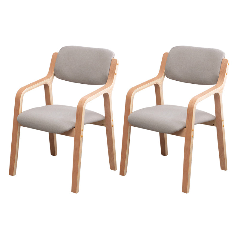 Scandinavian Home Arm Chair Wood Open Back Upholstered Dining Room Chair