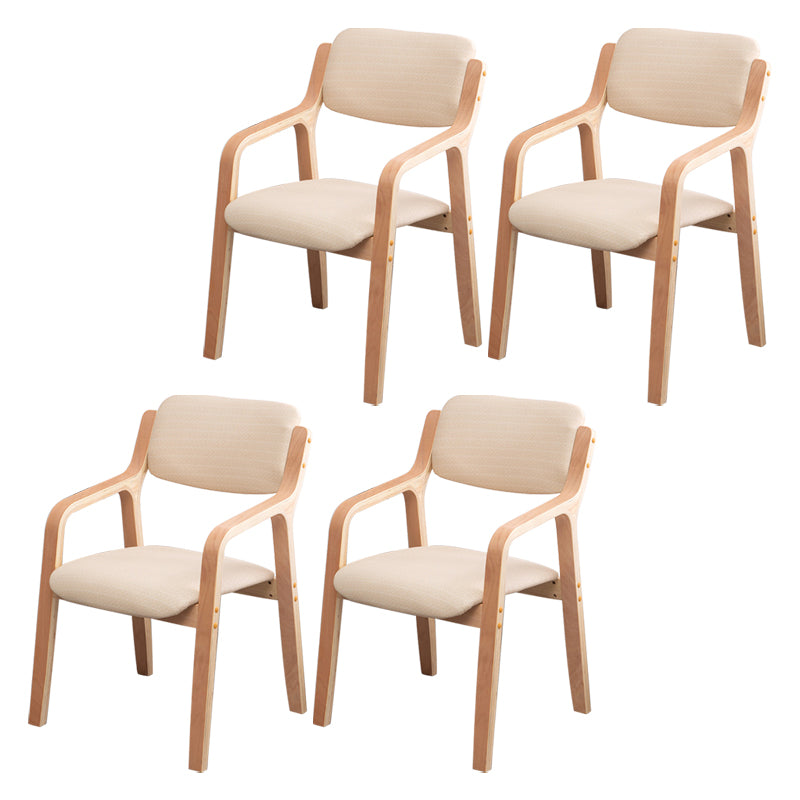Scandinavian Home Arm Chair Wood Open Back Upholstered Dining Room Chair