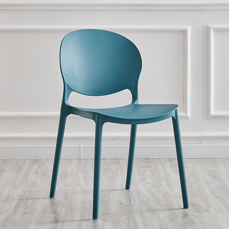 Modern Plastic Open Back Dining Side Chair 32"H Acrylic Dining Chair for Restaurant