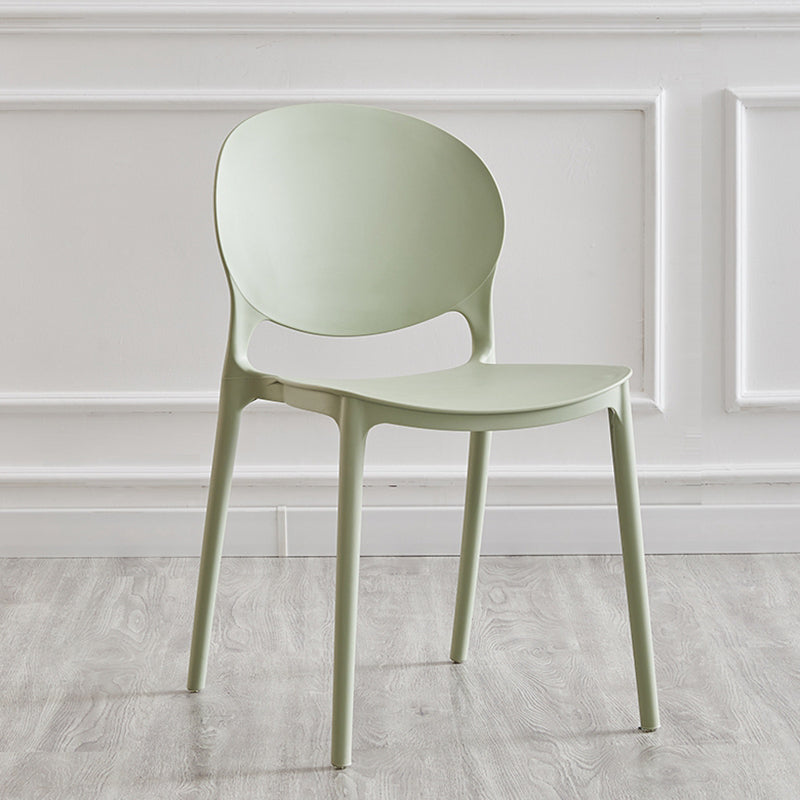 Modern Plastic Open Back Dining Side Chair 32"H Acrylic Dining Chair for Restaurant