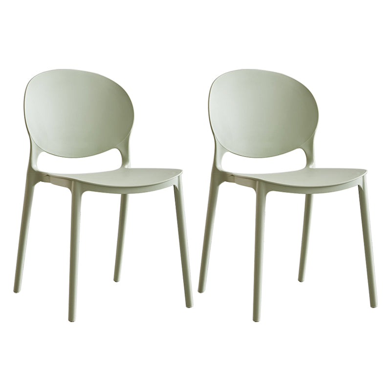 Modern Plastic Open Back Dining Side Chair 32"H Acrylic Dining Chair for Restaurant