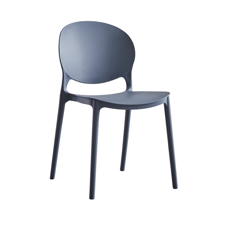 Modern Plastic Open Back Dining Side Chair 32"H Acrylic Dining Chair for Restaurant
