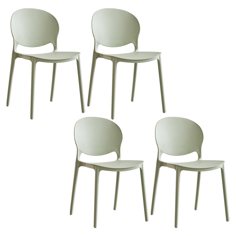 Modern Plastic Open Back Dining Side Chair 32"H Acrylic Dining Chair for Restaurant