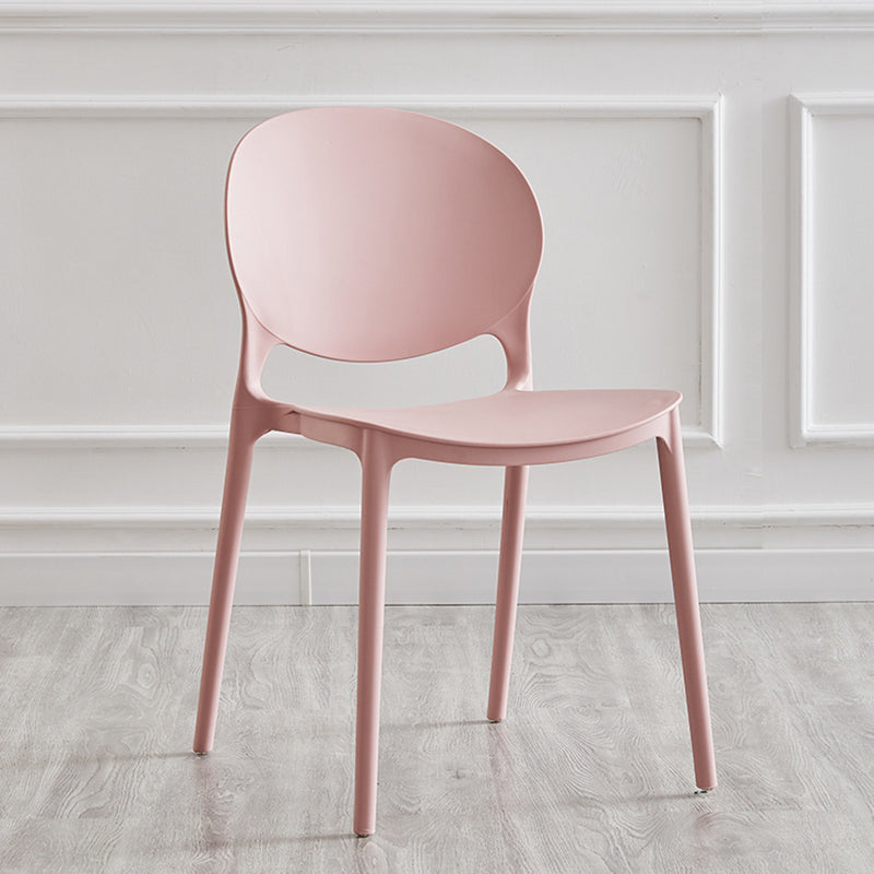 Modern Plastic Open Back Dining Side Chair 32"H Acrylic Dining Chair for Restaurant