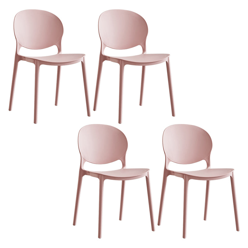 Modern Plastic Open Back Dining Side Chair 32"H Acrylic Dining Chair for Restaurant