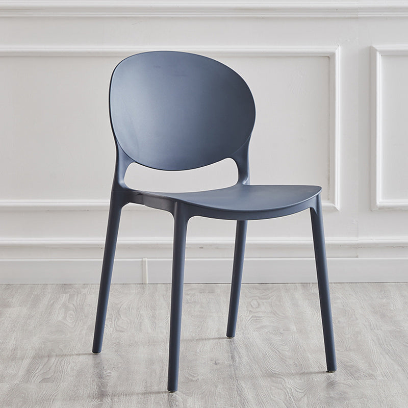 Modern Plastic Open Back Dining Side Chair 32"H Acrylic Dining Chair for Restaurant