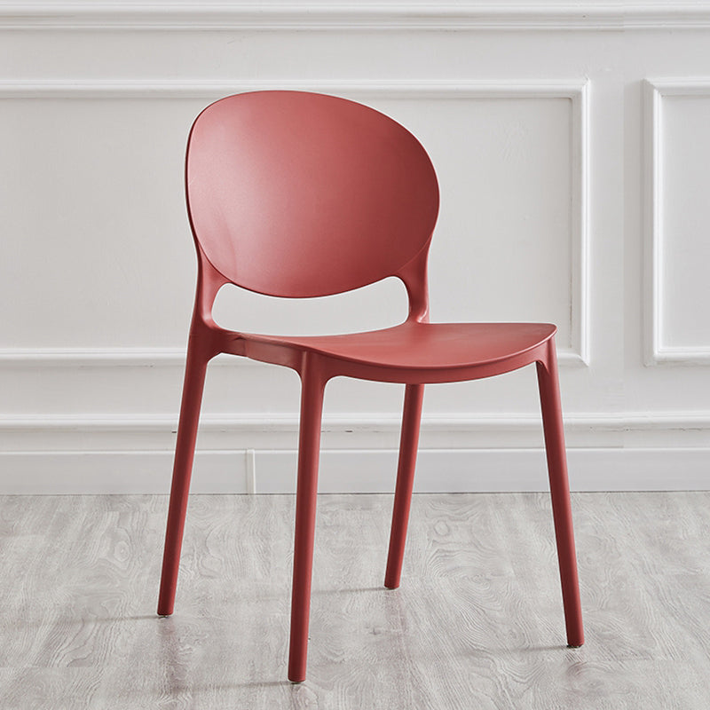 Modern Plastic Open Back Dining Side Chair 32"H Acrylic Dining Chair for Restaurant