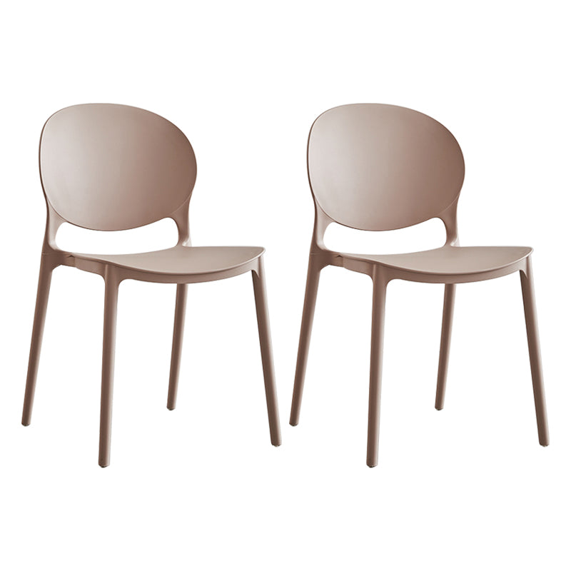 Modern Plastic Open Back Dining Side Chair 32"H Acrylic Dining Chair for Restaurant