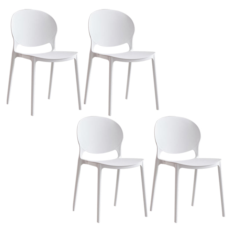 Modern Plastic Open Back Dining Side Chair 32"H Acrylic Dining Chair for Restaurant