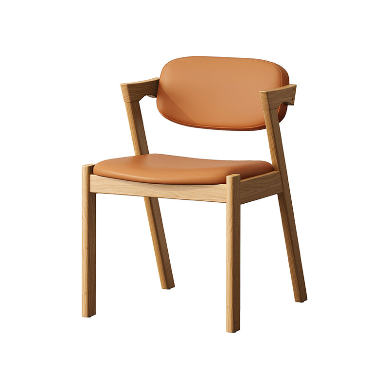 Contemporary Kitchen Solid Wood Dining Side Chair Opening Back Dining Side Chair