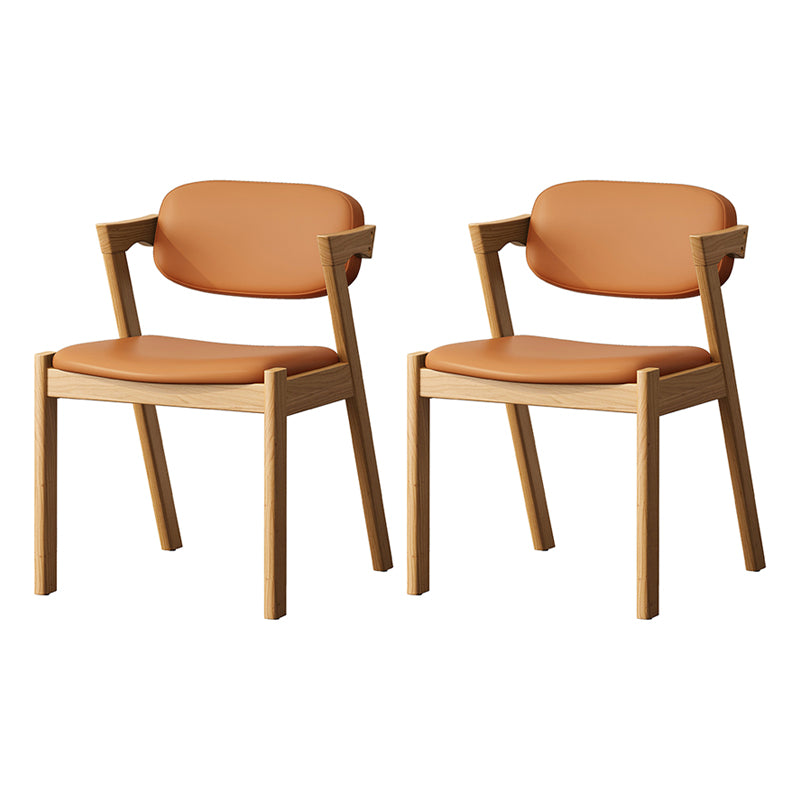 Contemporary Kitchen Solid Wood Dining Side Chair Opening Back Dining Side Chair