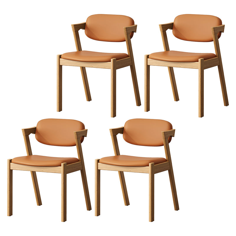 Contemporary Kitchen Solid Wood Dining Side Chair Opening Back Dining Side Chair