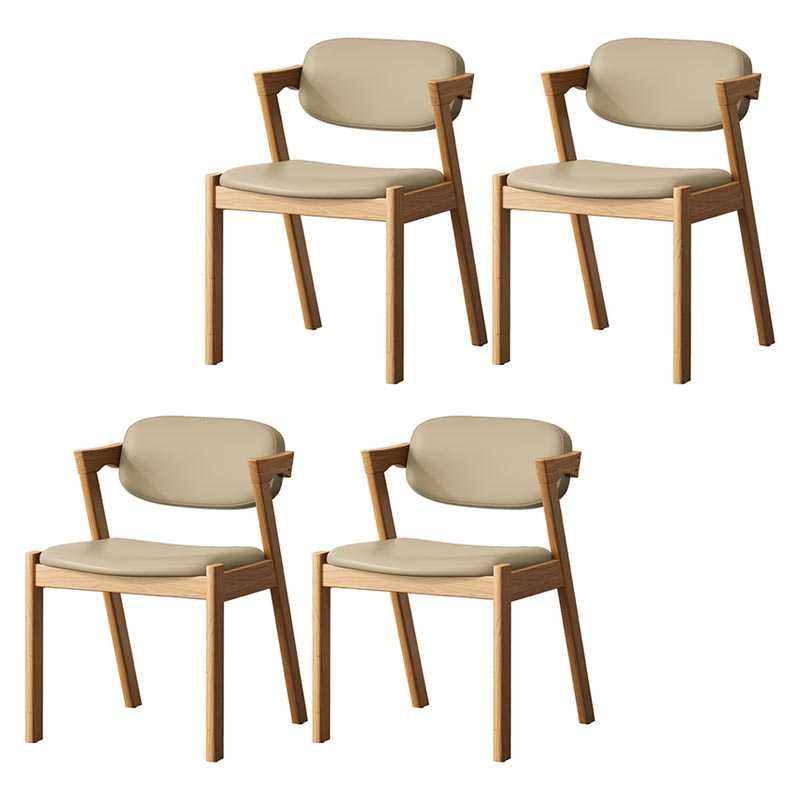 Contemporary Kitchen Solid Wood Dining Side Chair Opening Back Dining Side Chair