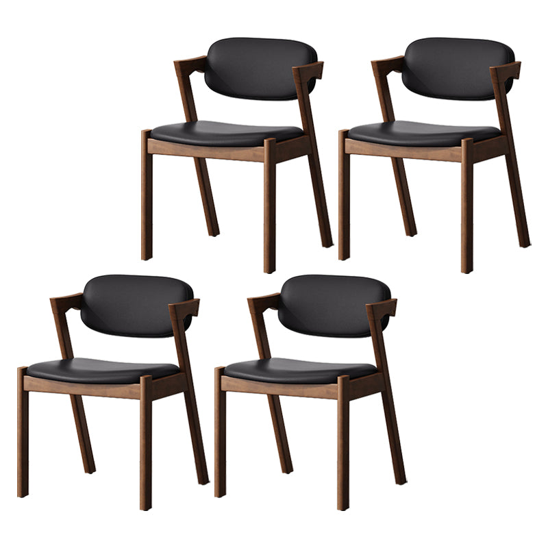 Contemporary Kitchen Solid Wood Dining Side Chair Opening Back Dining Side Chair