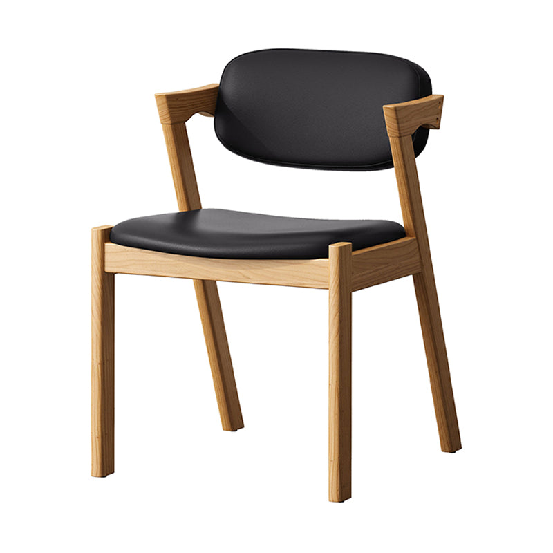 Contemporary Kitchen Solid Wood Dining Side Chair Opening Back Dining Side Chair