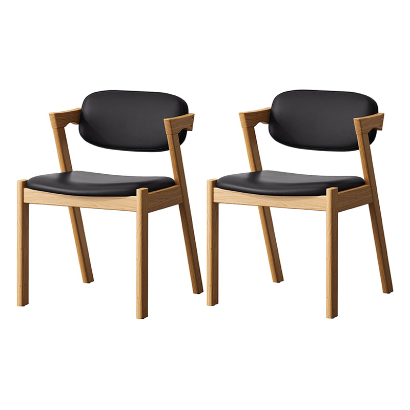 Contemporary Kitchen Solid Wood Dining Side Chair Opening Back Dining Side Chair