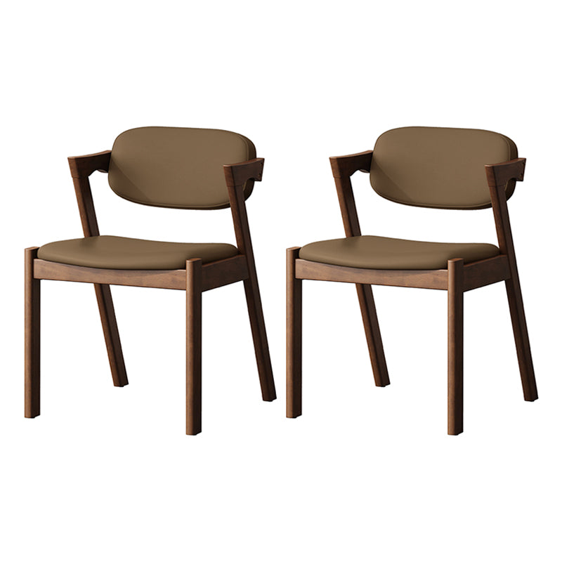Contemporary Kitchen Solid Wood Dining Side Chair Opening Back Dining Side Chair