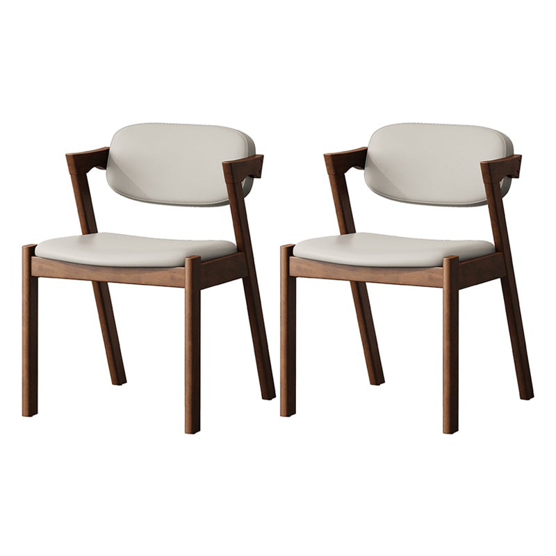 Contemporary Kitchen Solid Wood Dining Side Chair Opening Back Dining Side Chair