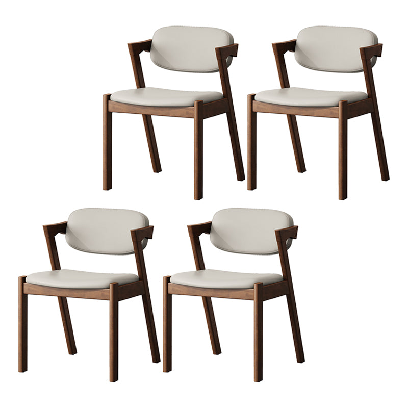 Contemporary Kitchen Solid Wood Dining Side Chair Opening Back Dining Side Chair