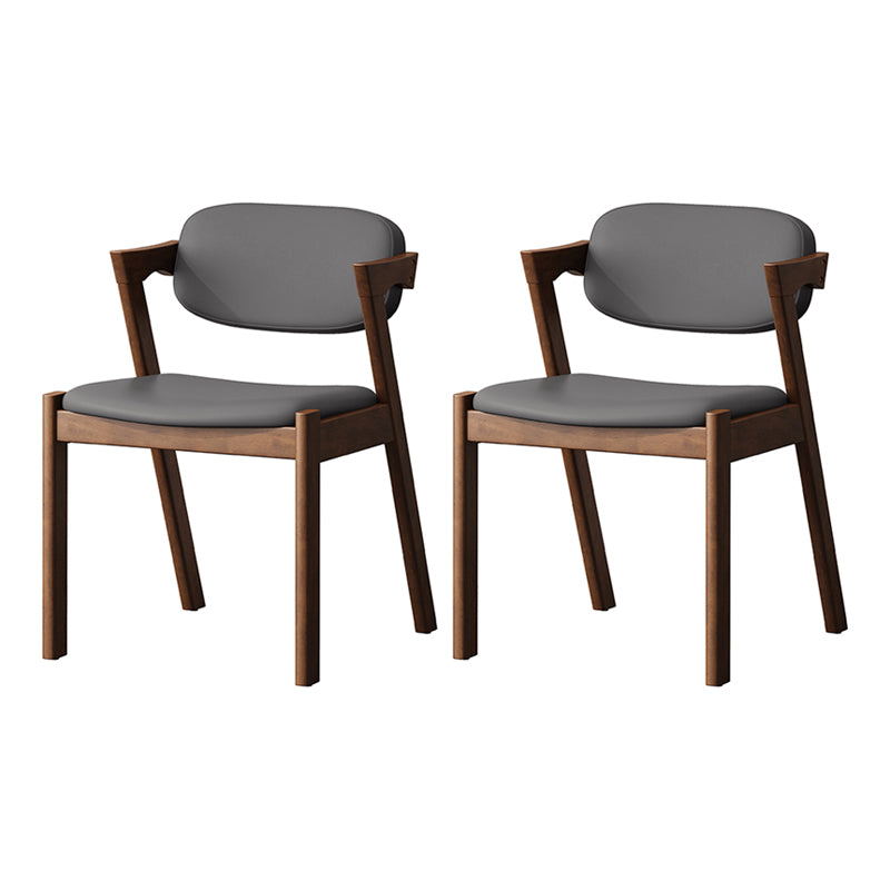 Contemporary Kitchen Solid Wood Dining Side Chair Opening Back Dining Side Chair
