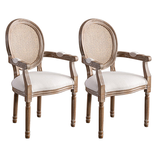 Fauteuil de salle à manger de ferme avec pieds en bois, chaise latérale à dossier King Louis pour usage domestique