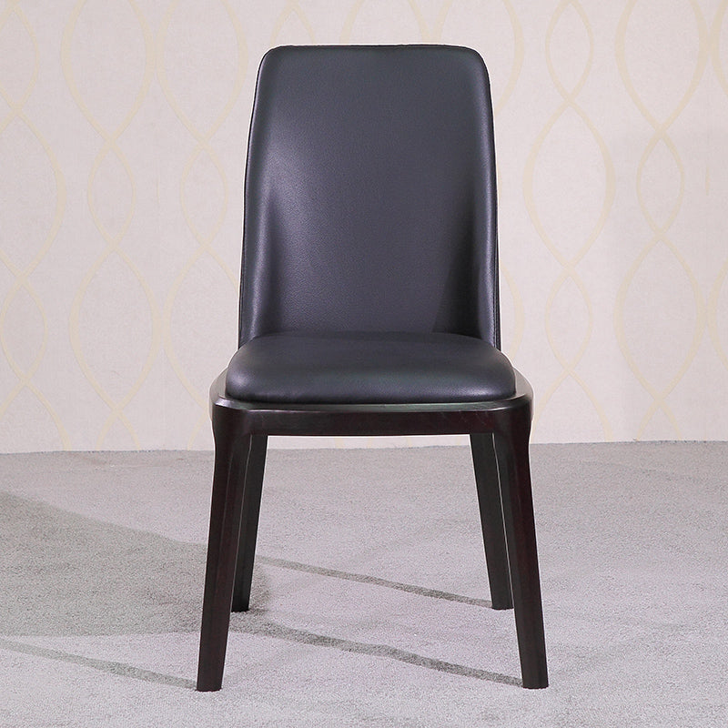Minimalist Solid Wood Kitchen Dining Side Chair Solid Back Dining Side Chair