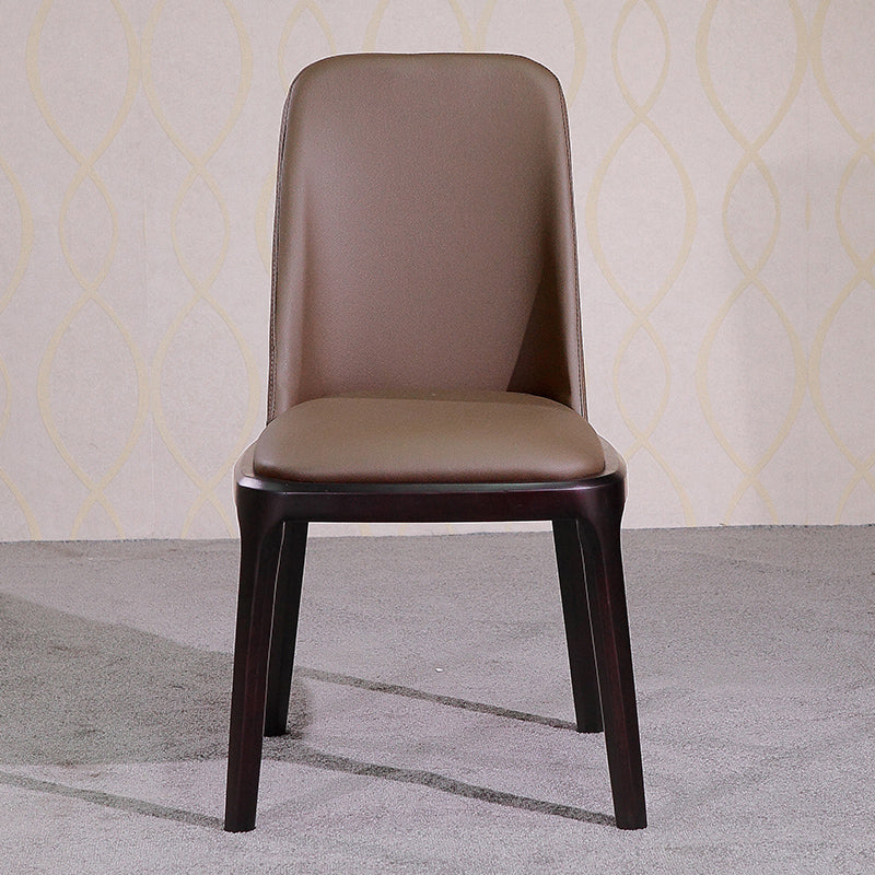 Minimalist Solid Wood Kitchen Dining Side Chair Solid Back Dining Side Chair