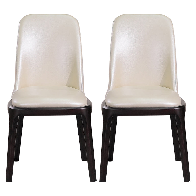 Minimalist Solid Wood Kitchen Dining Side Chair Solid Back Dining Side Chair