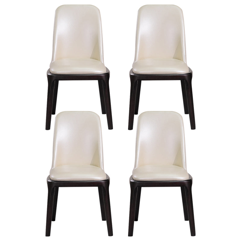 Minimalist Solid Wood Kitchen Dining Side Chair Solid Back Dining Side Chair