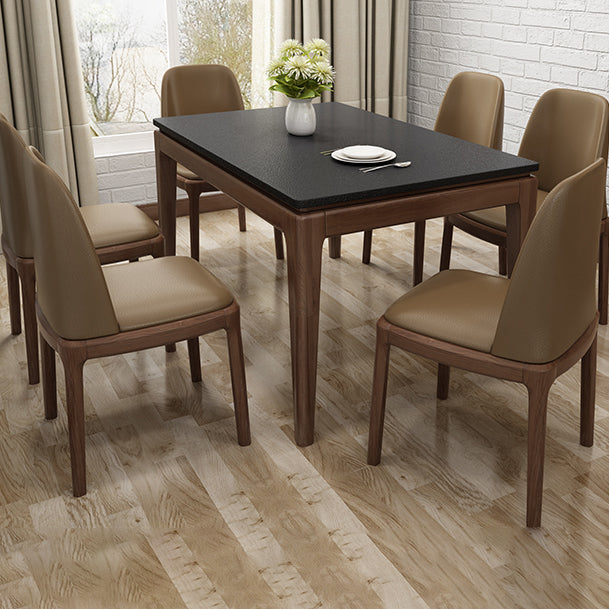 Minimalist Solid Wood Kitchen Dining Side Chair Solid Back Dining Side Chair