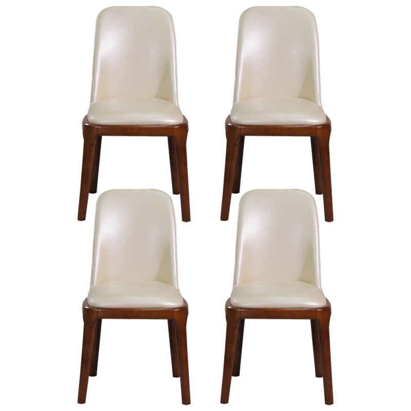 Minimalist Solid Wood Kitchen Dining Side Chair Solid Back Dining Side Chair