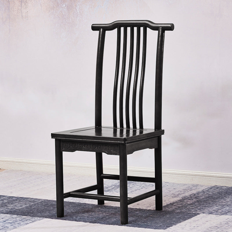 Traditional Style Solid Wood Side Chair Matte Finish Slat Back Dining Chair for Home