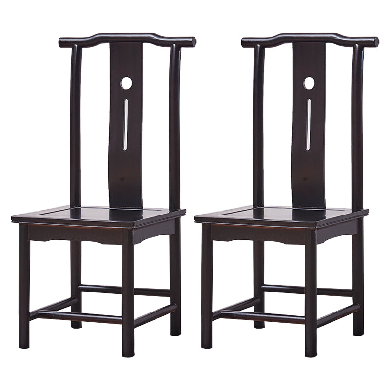 Traditional Style Solid Wood Side Chair Matte Finish Slat Back Dining Chair for Home