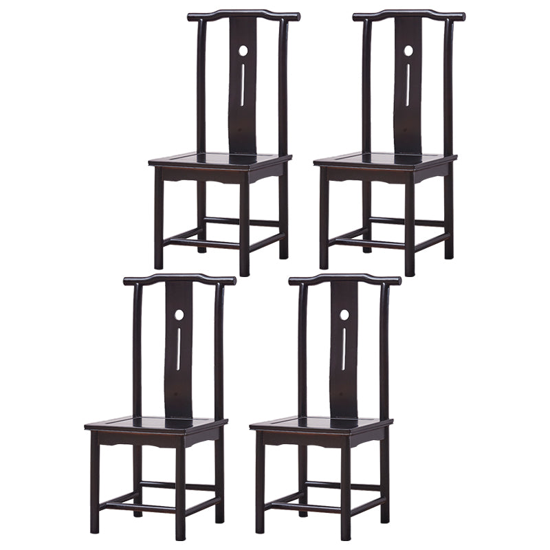 Traditional Style Solid Wood Side Chair Matte Finish Slat Back Dining Chair for Home