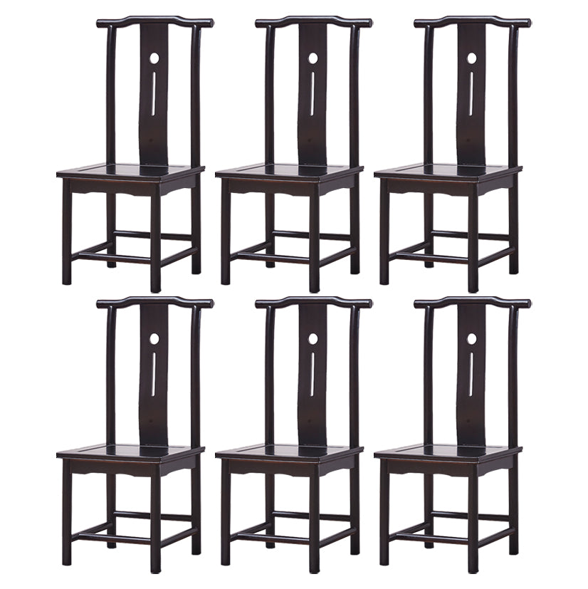Traditional Style Solid Wood Side Chair Matte Finish Slat Back Dining Chair for Home