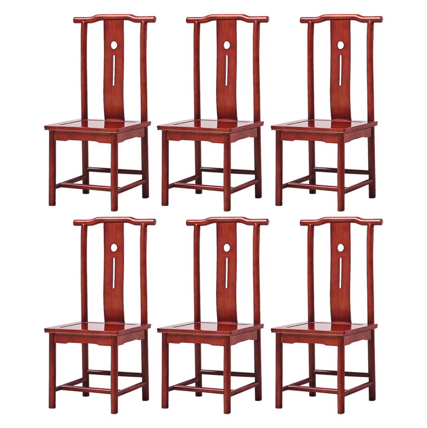 Traditional Style Solid Wood Side Chair Matte Finish Slat Back Dining Chair for Home