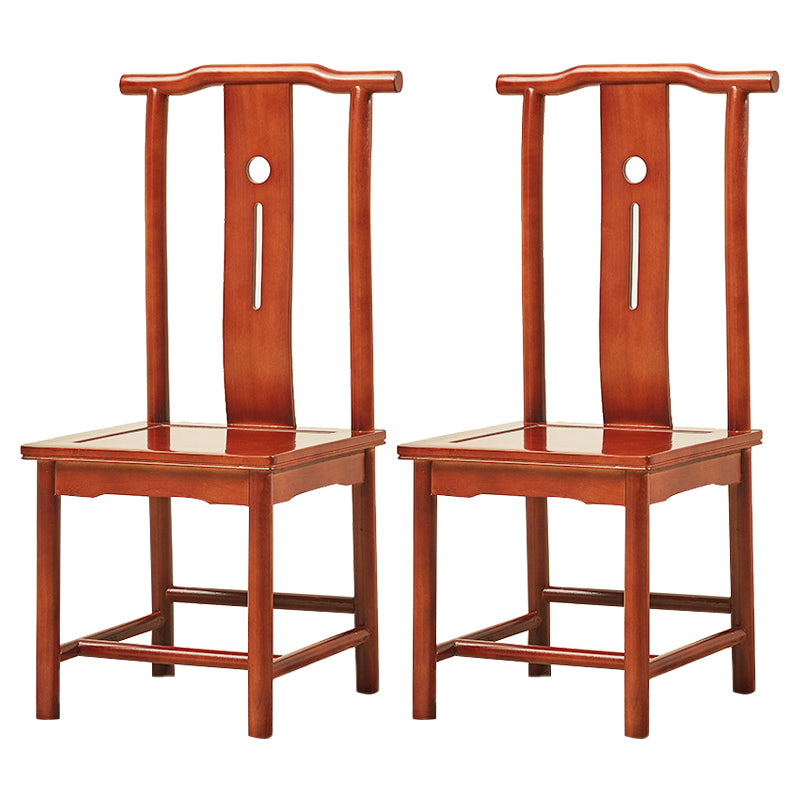 Traditional Style Solid Wood Side Chair Matte Finish Slat Back Dining Chair for Home
