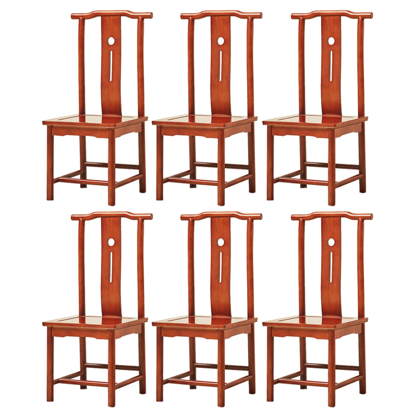 Traditional Style Solid Wood Side Chair Matte Finish Slat Back Dining Chair for Home