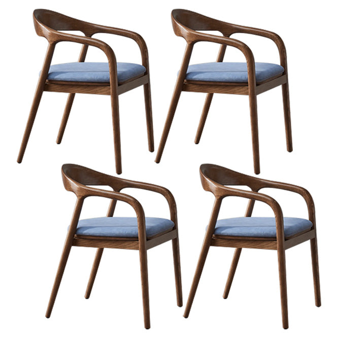 Traditional Style Solid Wood Dining Arm Chair Matte Finish Open Back Dining Chair