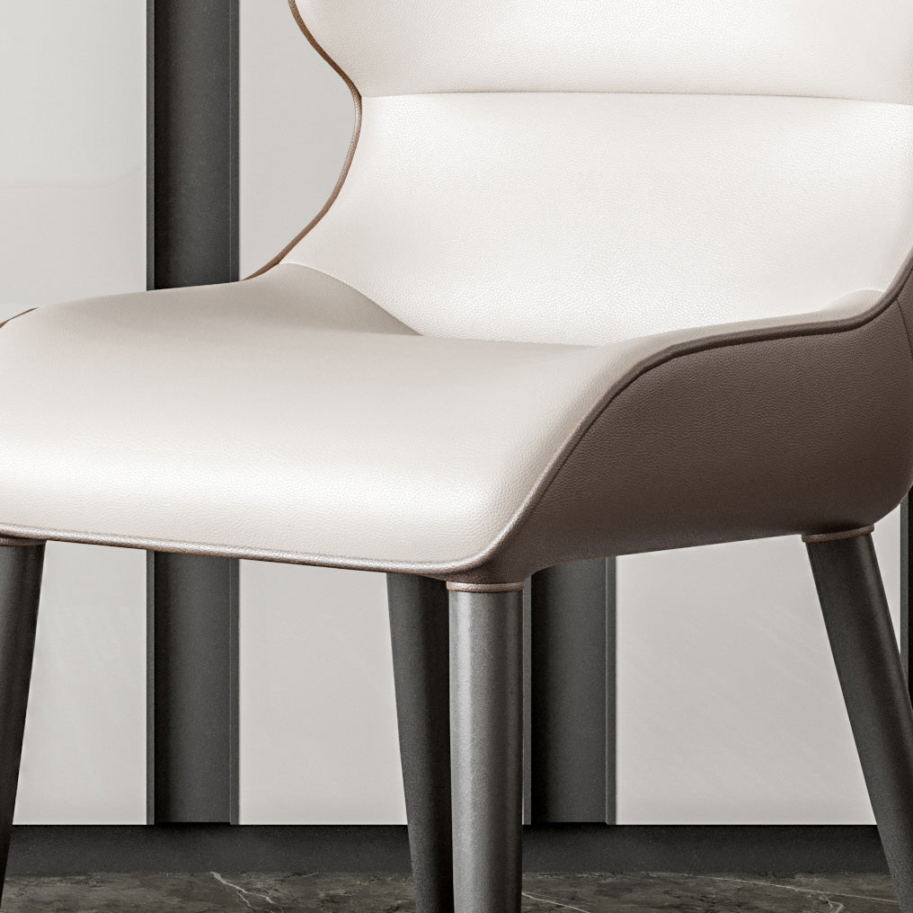Chaise d'appoint en métal de style scandinave, chaise Parsons à oreilles pour salle à manger