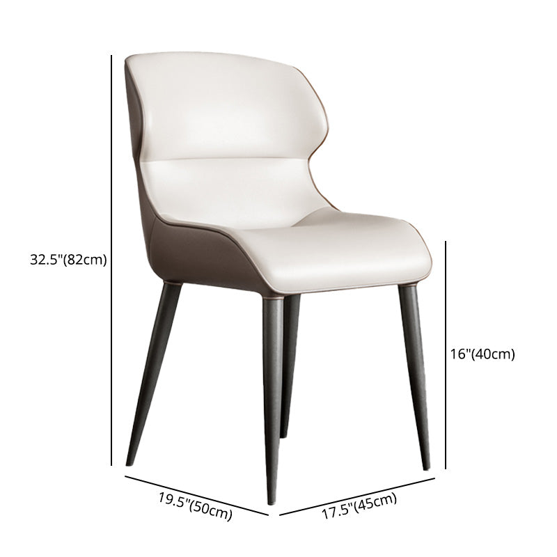 Chaise d'appoint en métal de style scandinave, chaise Parsons à oreilles pour salle à manger