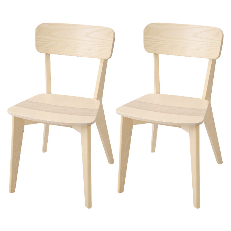 Minimalist Open Back Kitchen Dining Side Chair Solid Wood Dining Side Chair