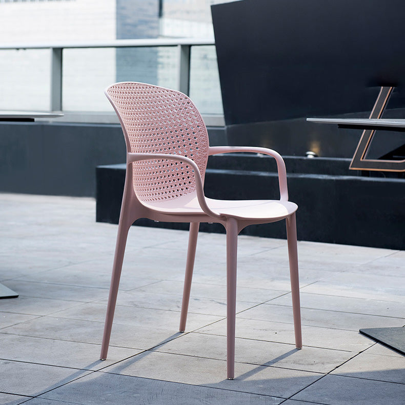 Chaise de salle à manger en plastique de style Glam, chaise de salle à manger au fini mat pour salle à manger