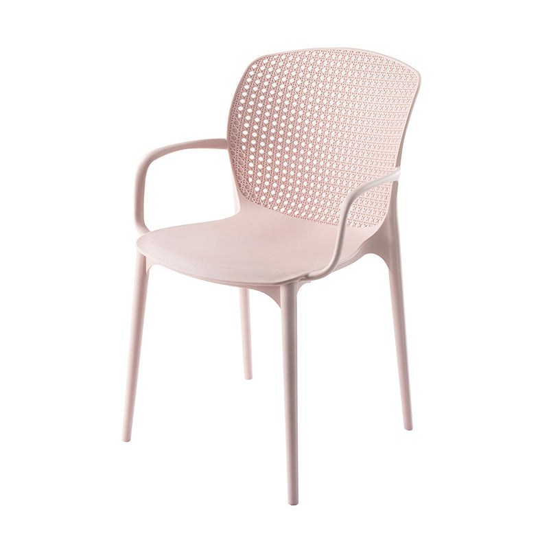 Chaise de salle à manger en plastique de style Glam, chaise de salle à manger au fini mat pour salle à manger