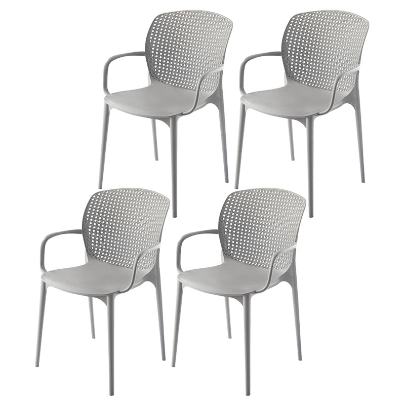 Chaise de salle à manger en plastique de style Glam, chaise de salle à manger au fini mat pour salle à manger