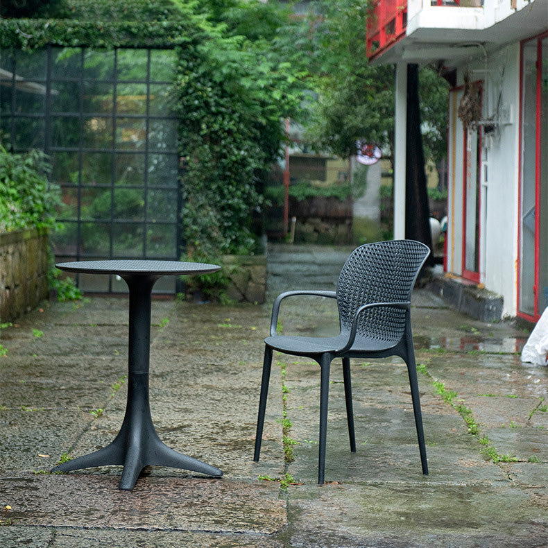 Chaise de salle à manger en plastique de style Glam, chaise de salle à manger au fini mat pour salle à manger